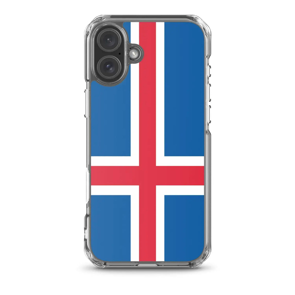 Coque iphone drapeau islande souple antichoc transparente