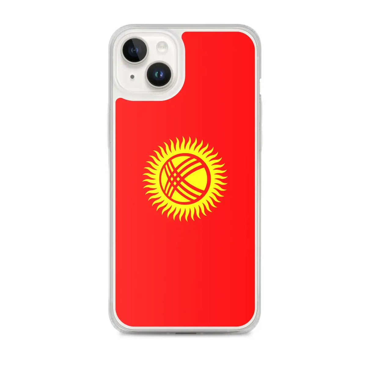 Coque iphone drapeau kirghizistan souple antichoc transparente