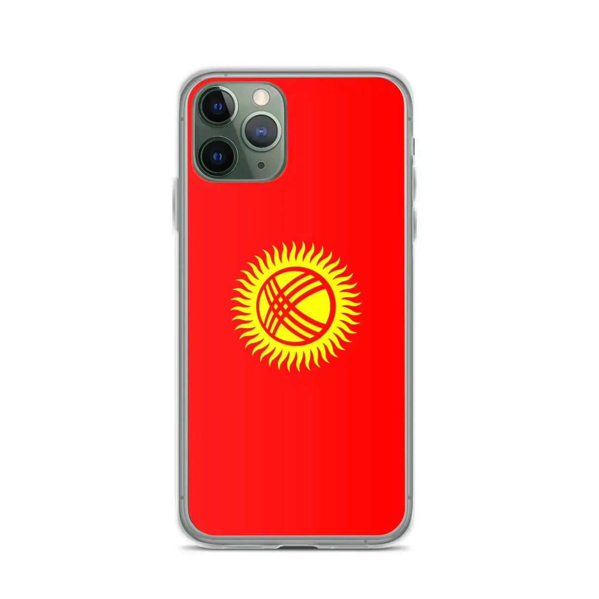 Coque iphone drapeau kirghizistan souple antichoc transparente