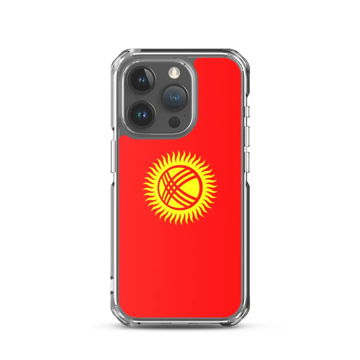 Coque iphone drapeau kirghizistan souple antichoc transparente