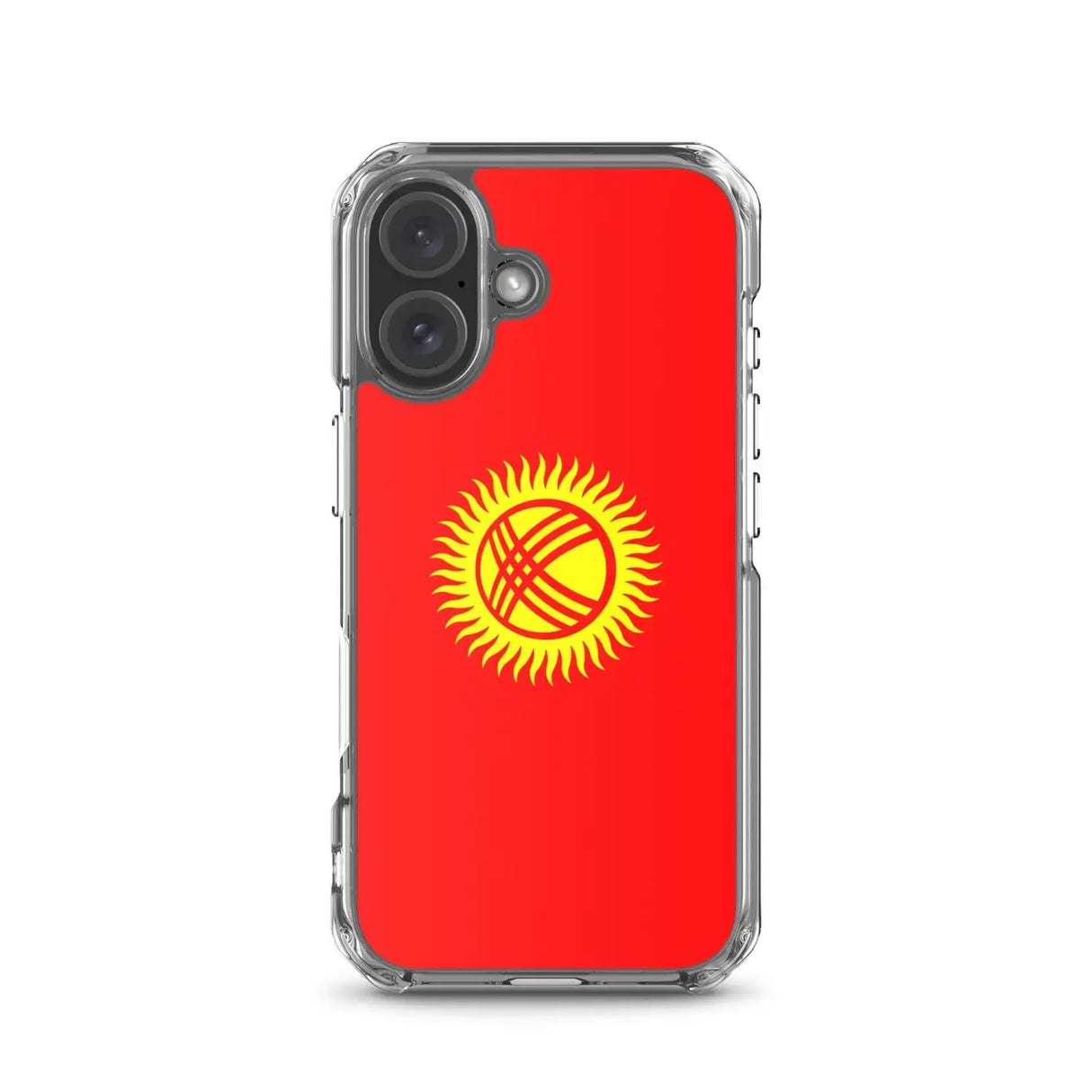 Coque iphone drapeau kirghizistan souple antichoc transparente