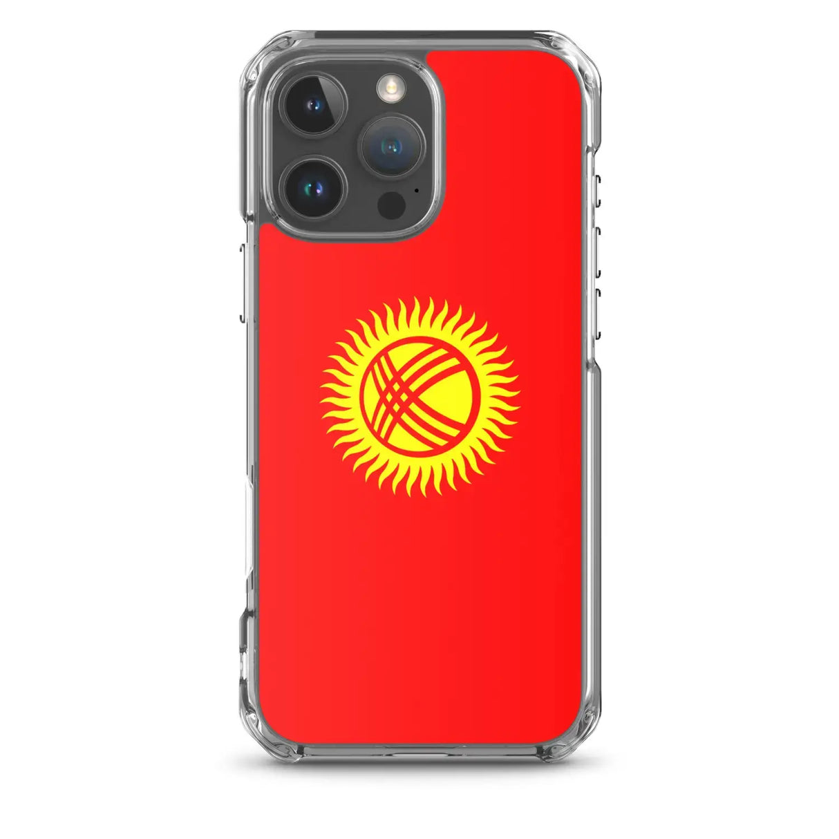 Coque iphone drapeau kirghizistan souple antichoc transparente