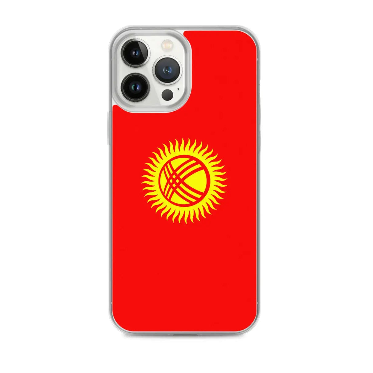 Coque iphone drapeau kirghizistan souple antichoc transparente