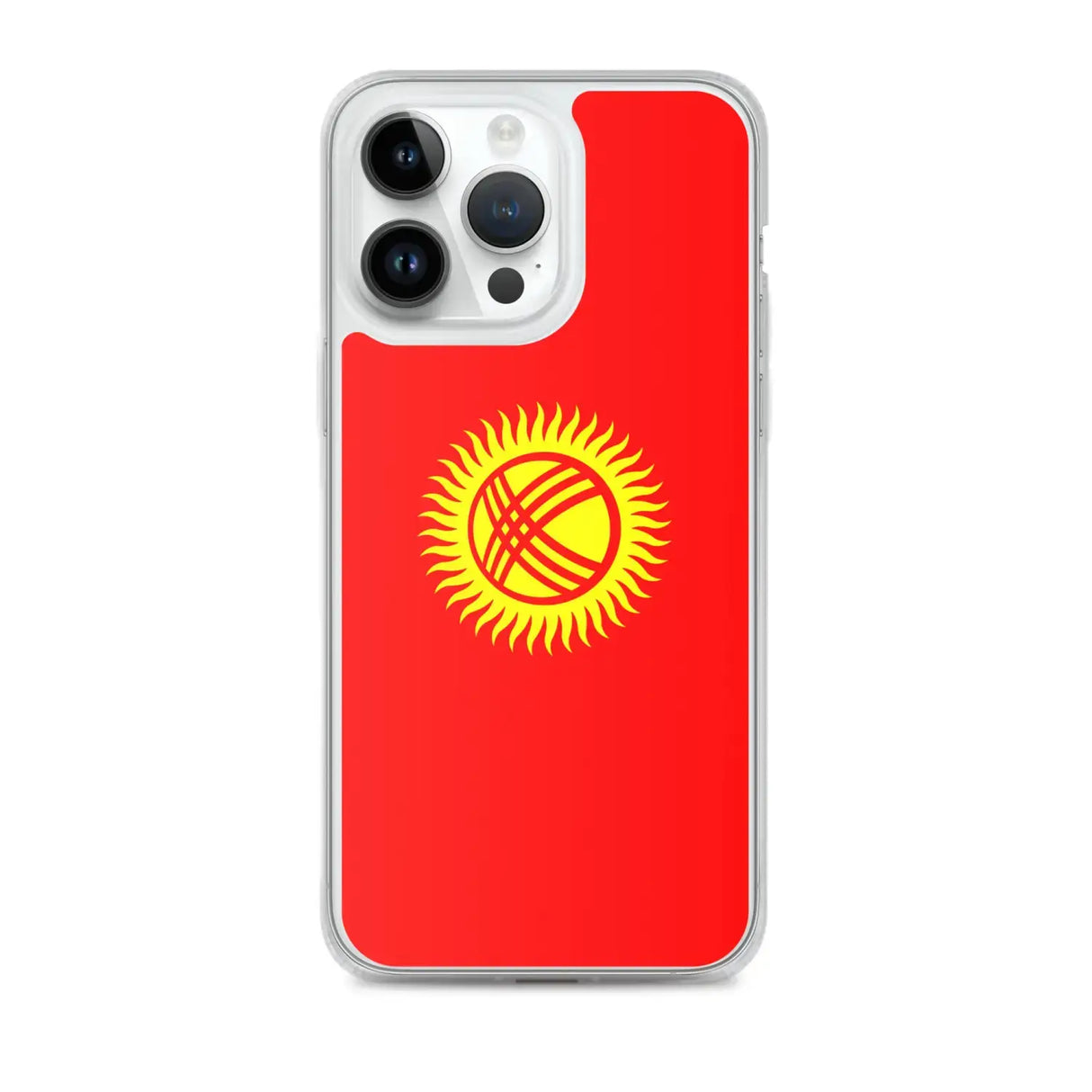 Coque iphone drapeau kirghizistan souple antichoc transparente