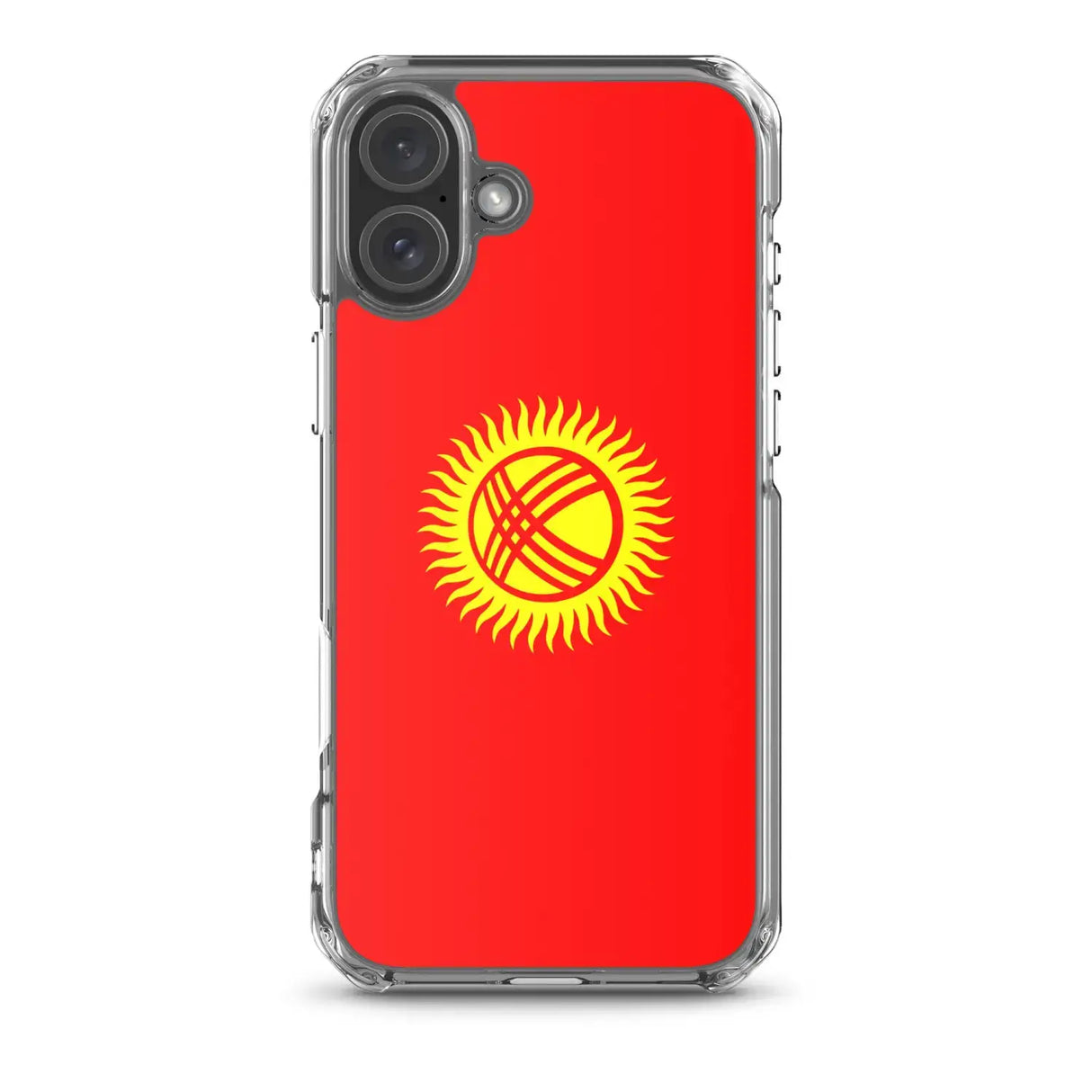 Coque iphone drapeau kirghizistan souple antichoc transparente
