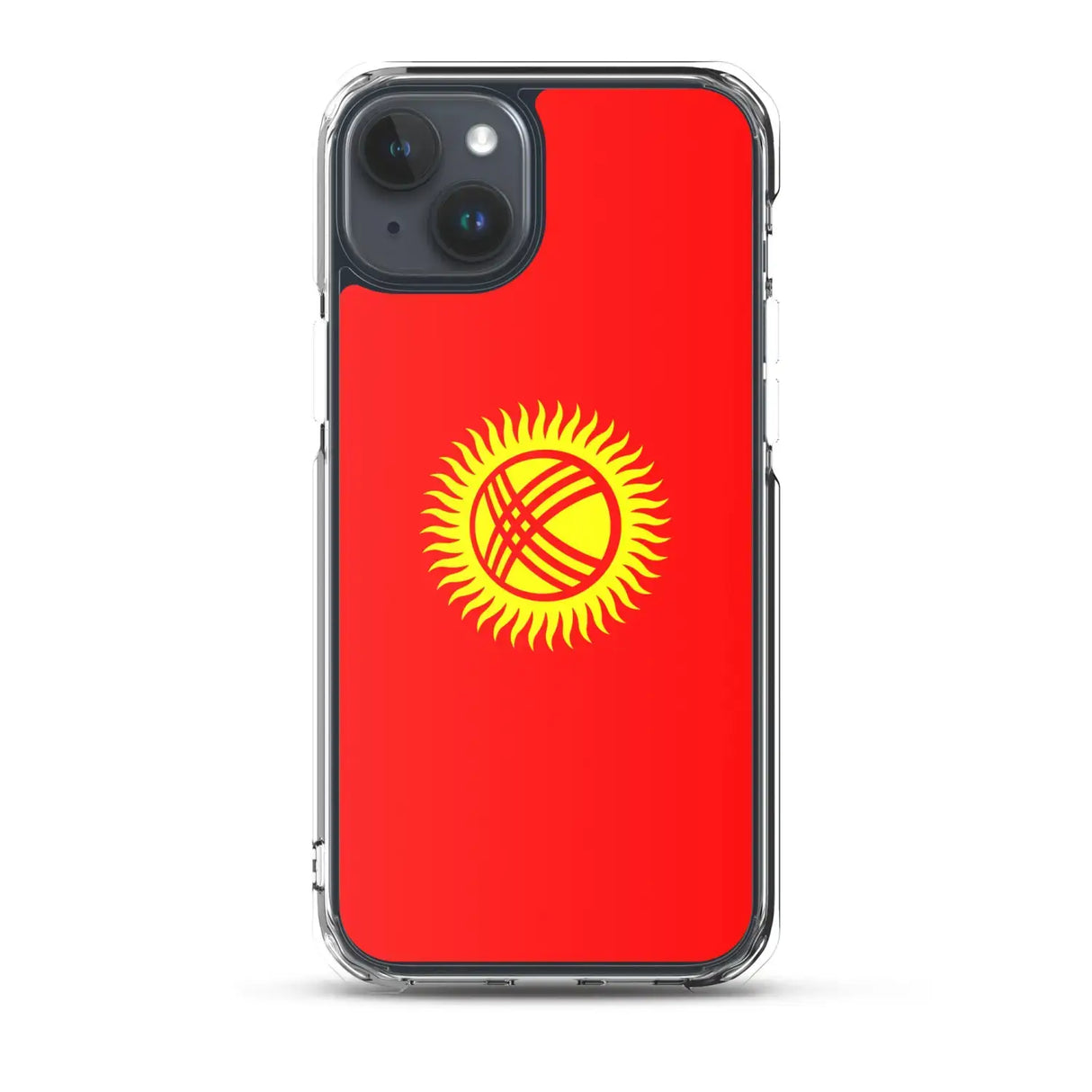 Coque iphone drapeau kirghizistan souple antichoc transparente