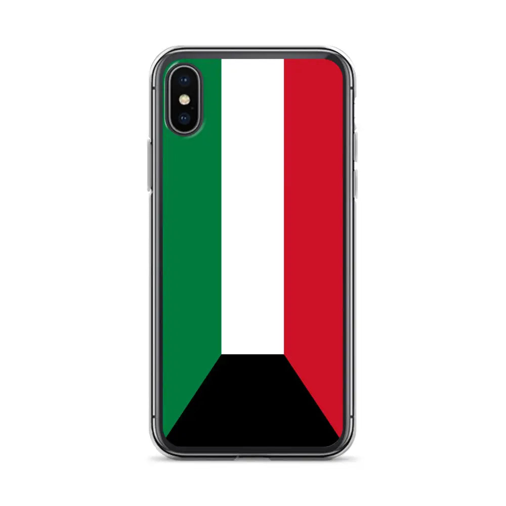 Coque iphone drapeau koweït souple antichoc transparente