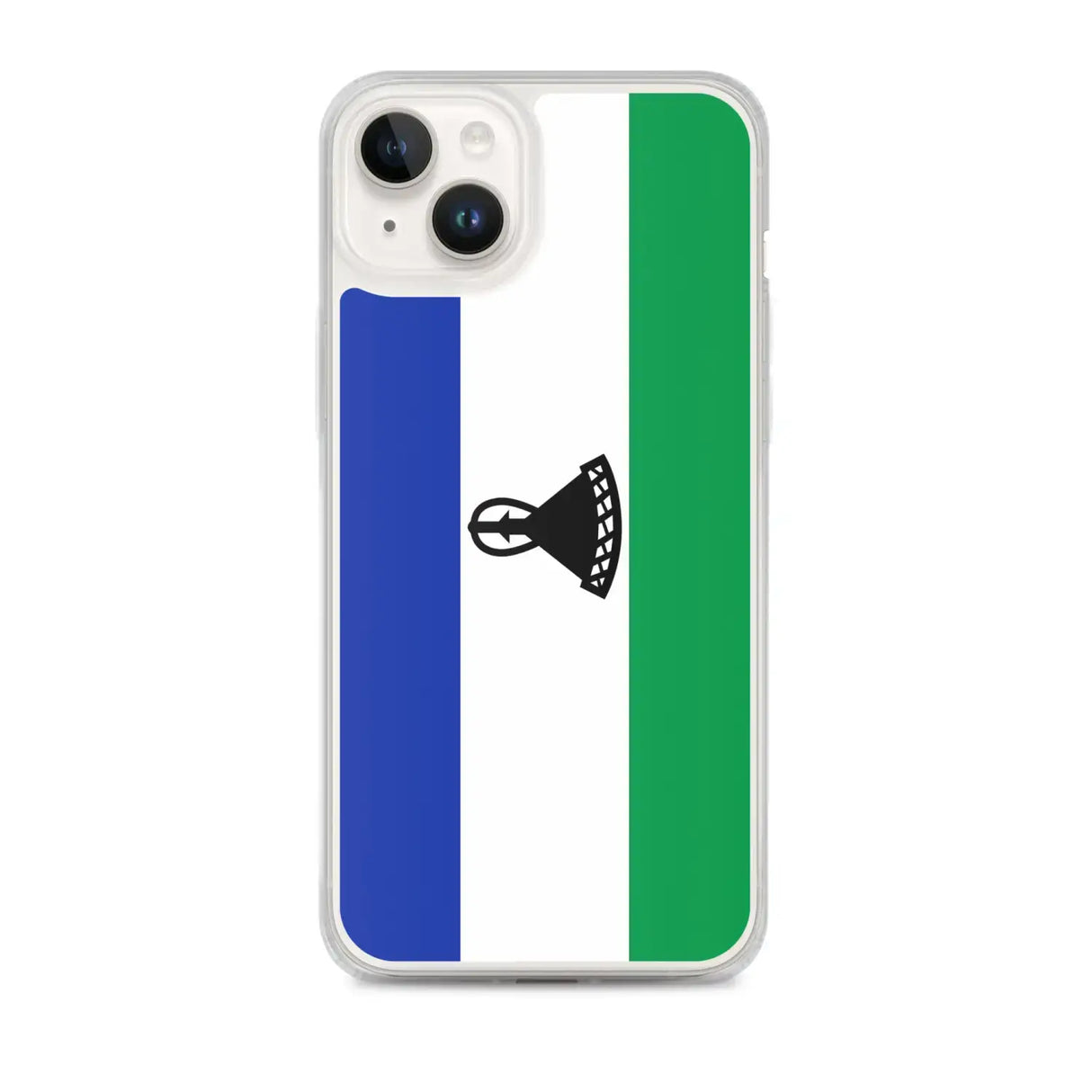 Coque iphone drapeau lesotho souple antichoc transparente
