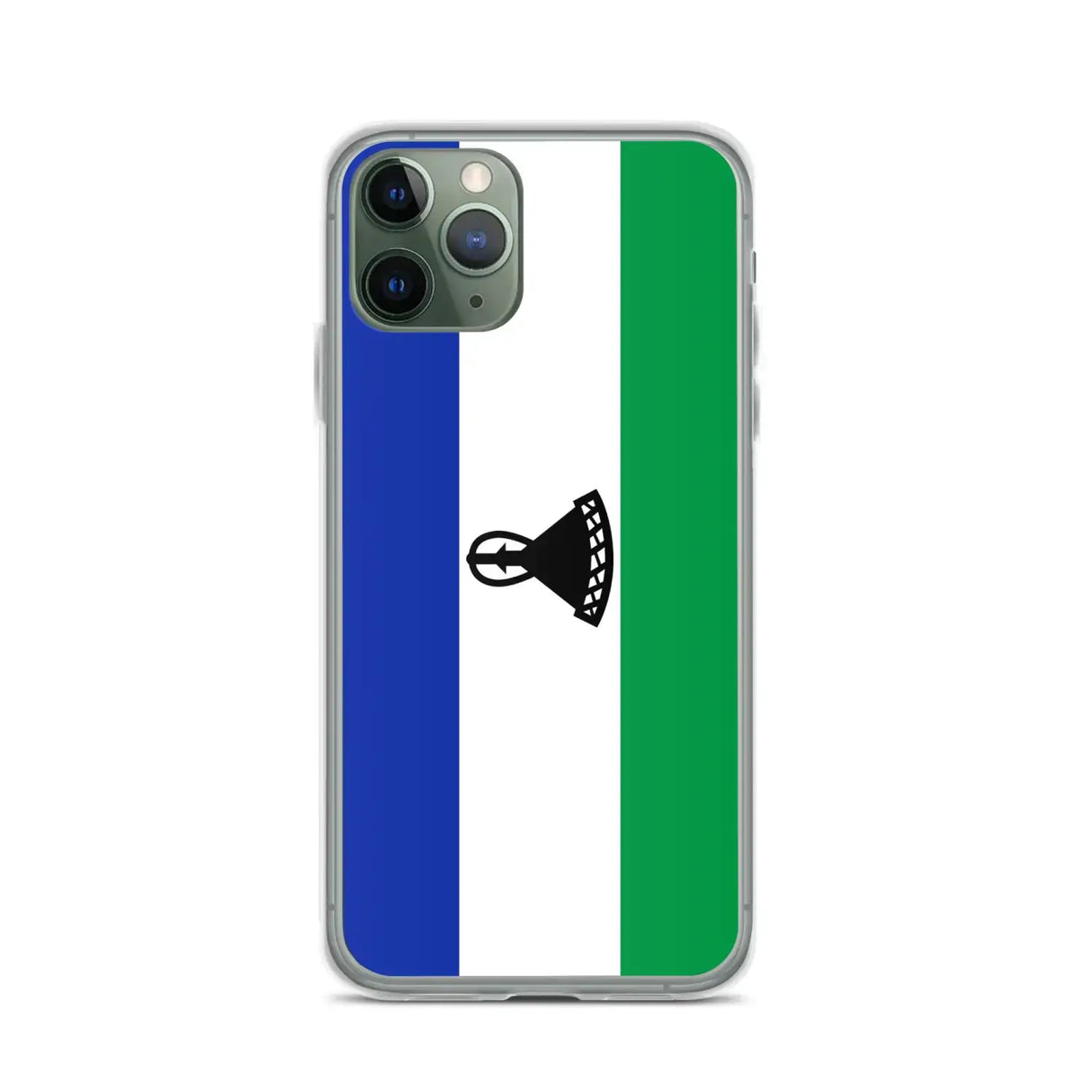 Coque iphone drapeau lesotho souple antichoc transparente