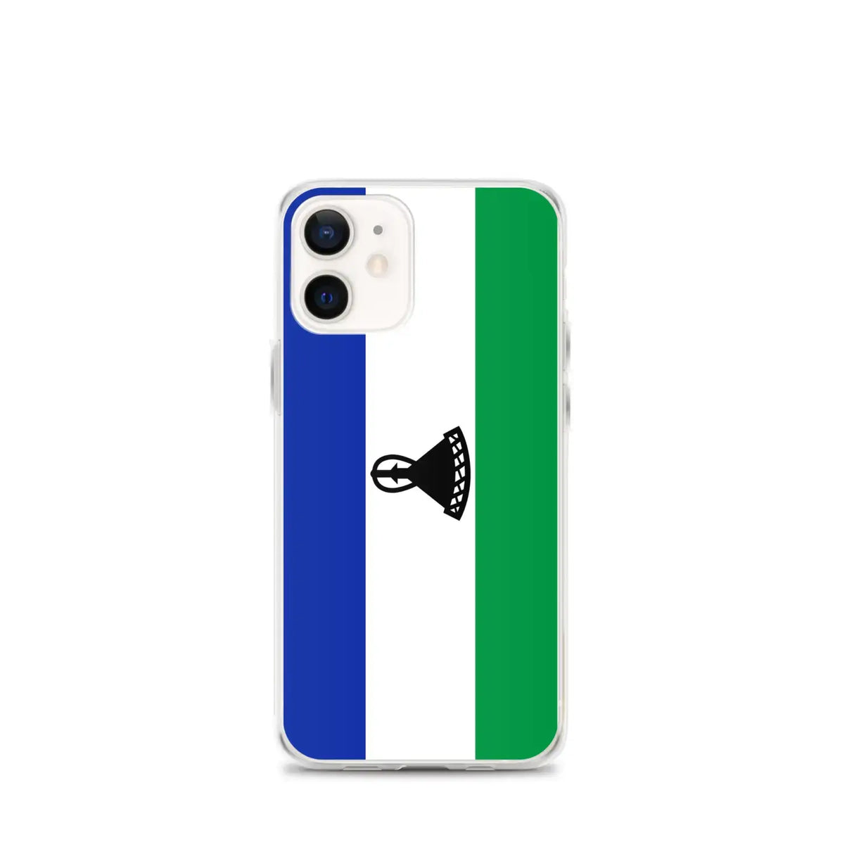 Coque iphone drapeau lesotho souple antichoc transparente