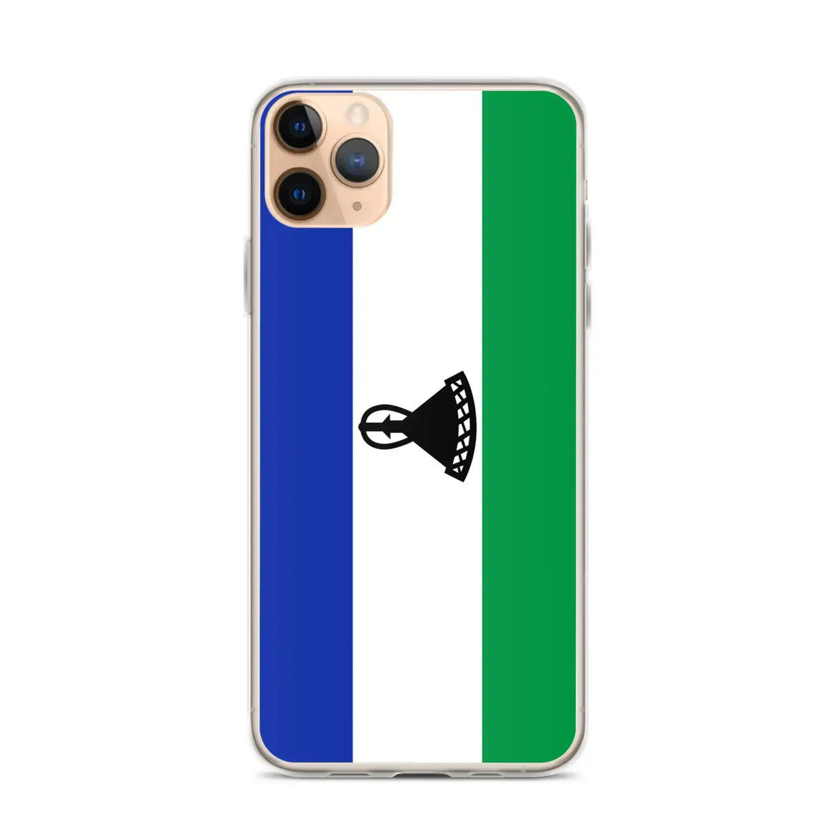 Coque iphone drapeau lesotho souple antichoc transparente