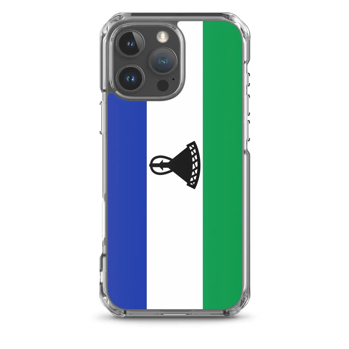 Coque iphone drapeau lesotho souple antichoc transparente