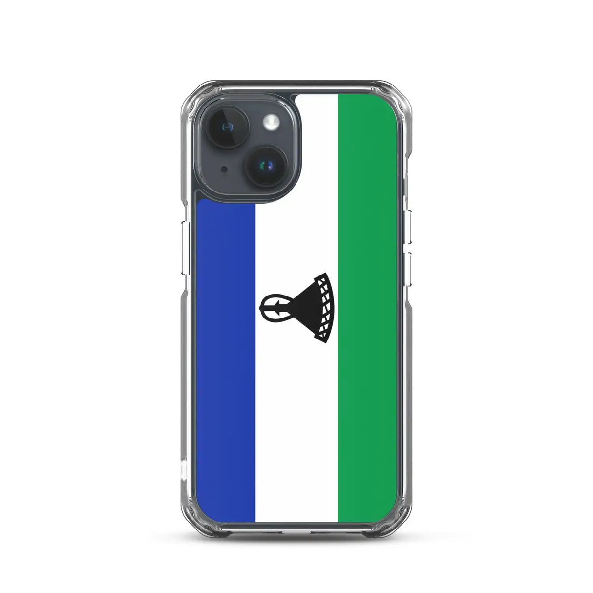 Coque iphone drapeau lesotho souple antichoc transparente