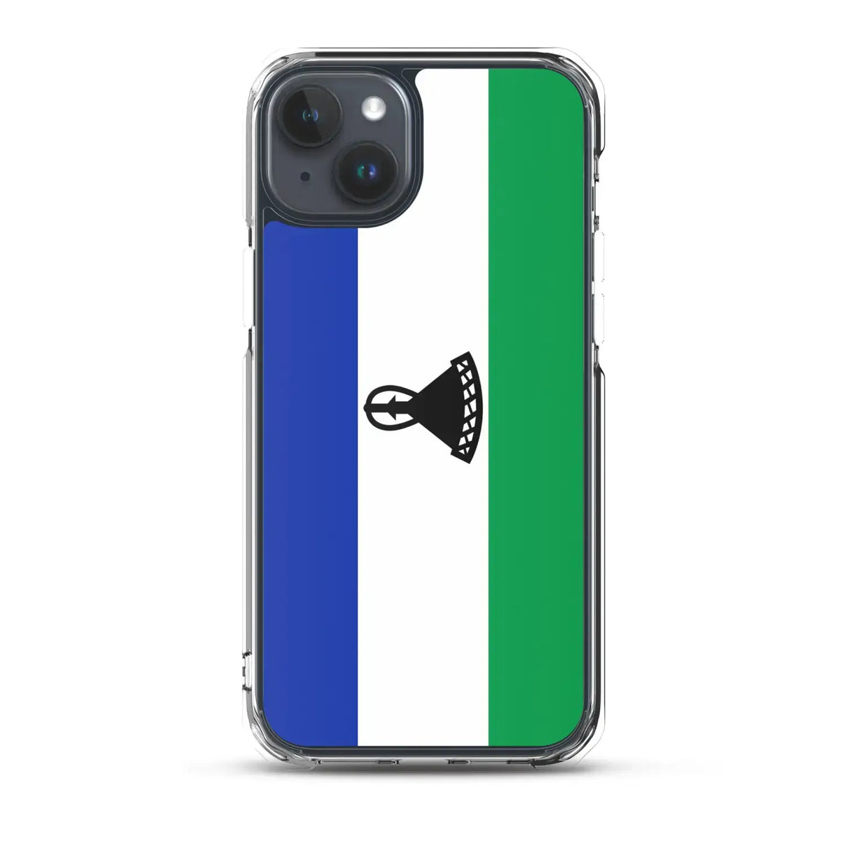 Coque iphone drapeau lesotho souple antichoc transparente