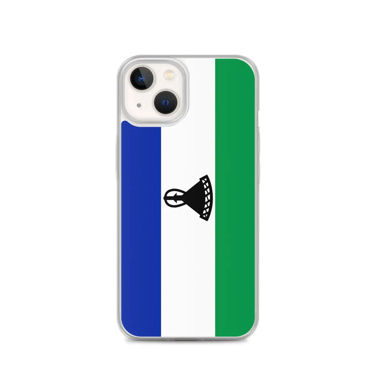 Coque iphone drapeau lesotho souple antichoc transparente