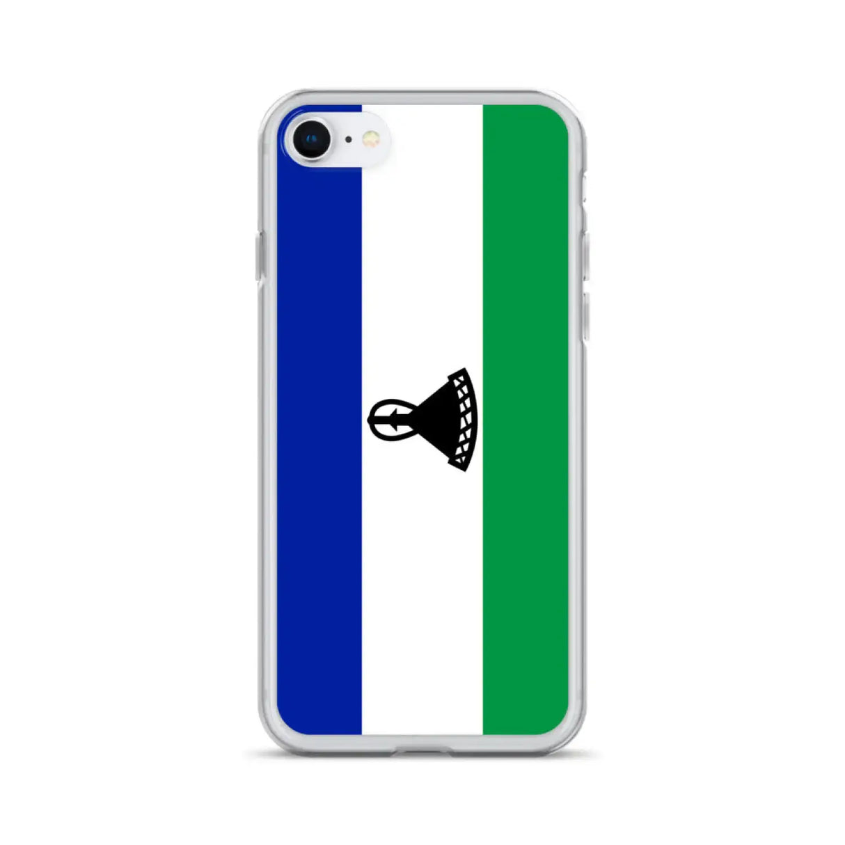 Coque iphone drapeau lesotho souple antichoc transparente
