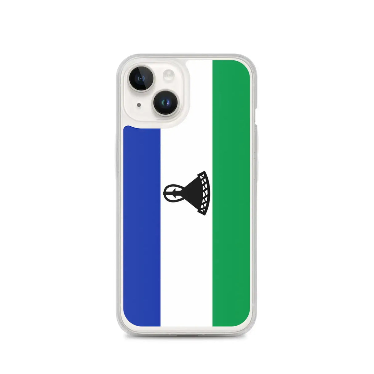 Coque iphone drapeau lesotho souple antichoc transparente