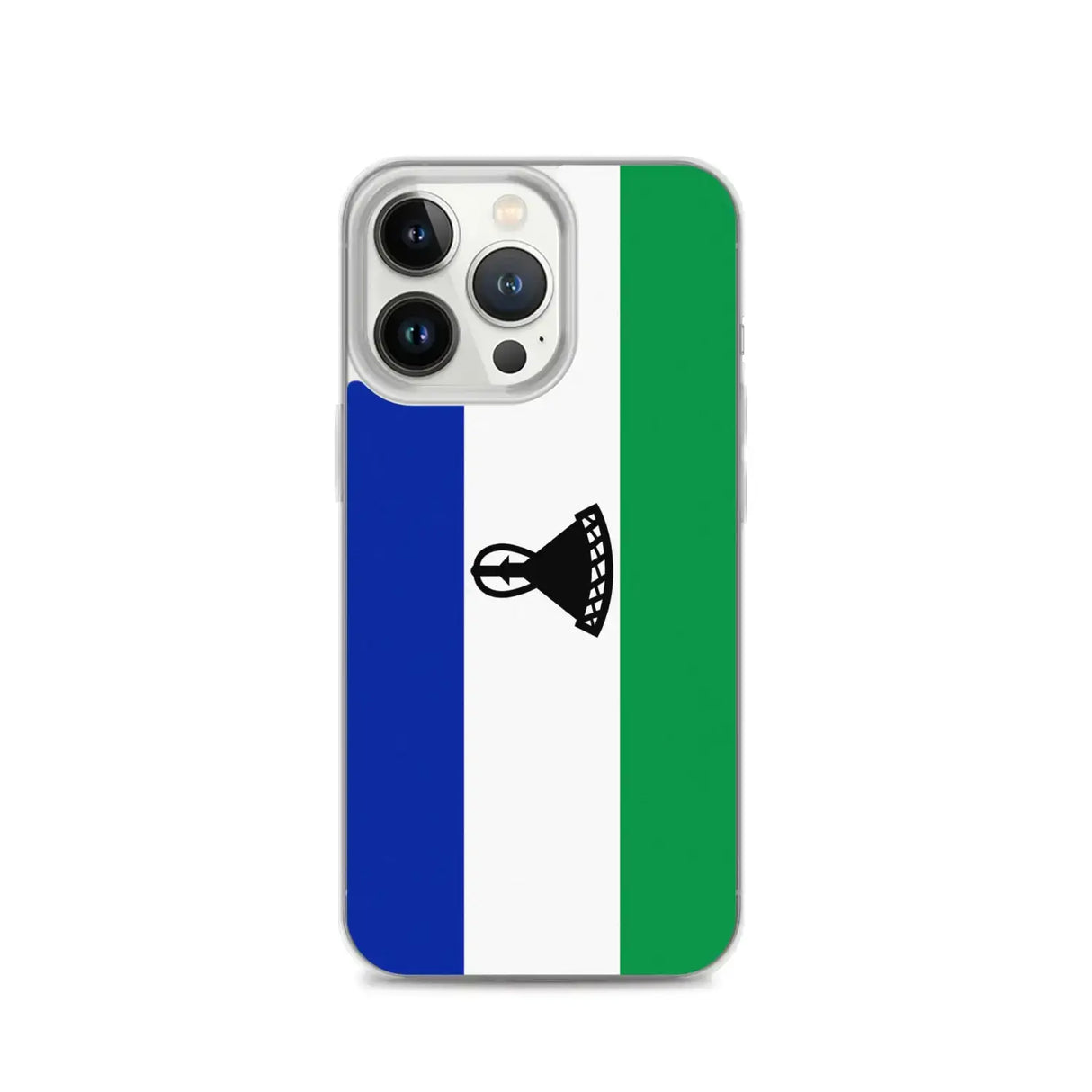 Coque iphone drapeau lesotho souple antichoc transparente