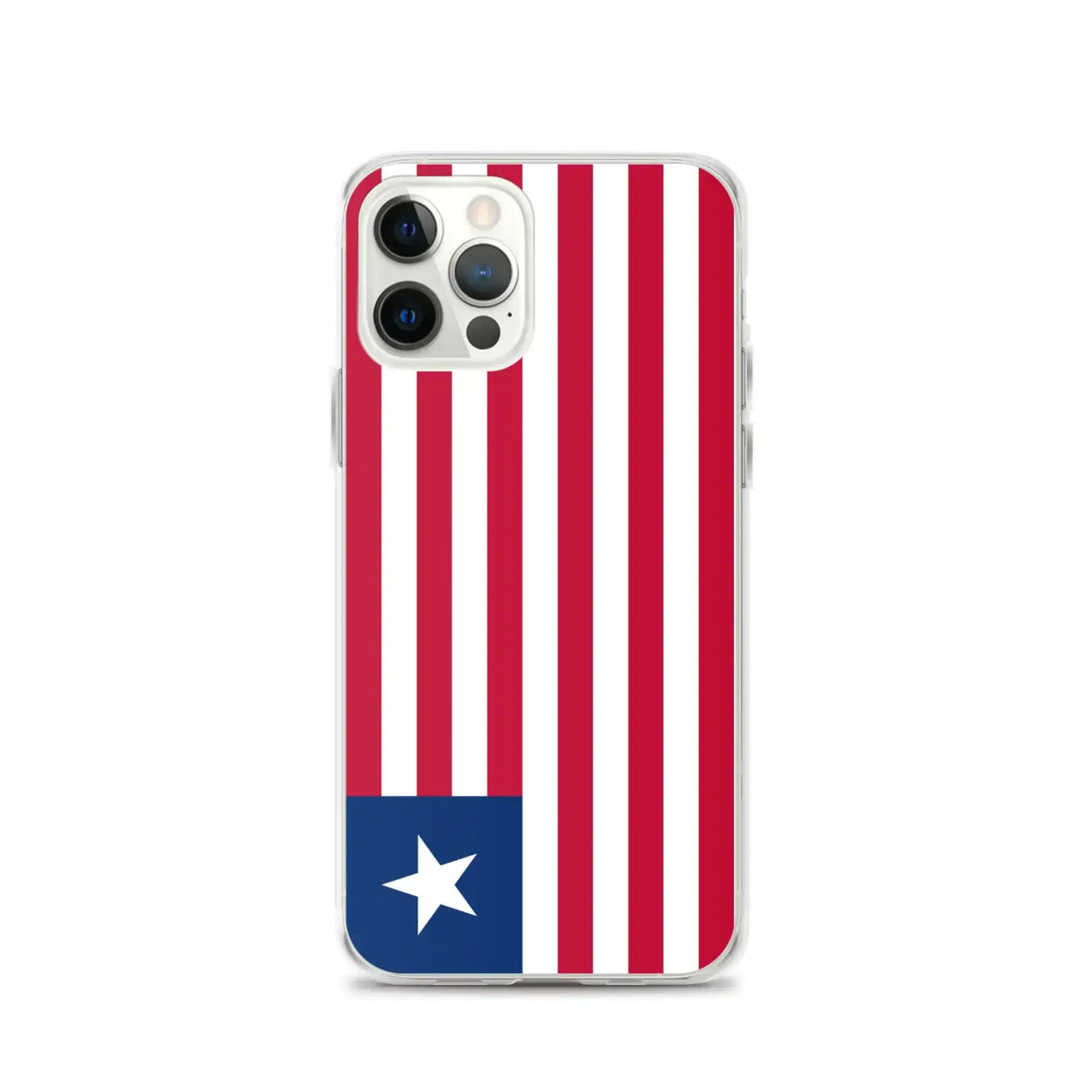 Coque iphone drapeau liberia souple antichoc transparente