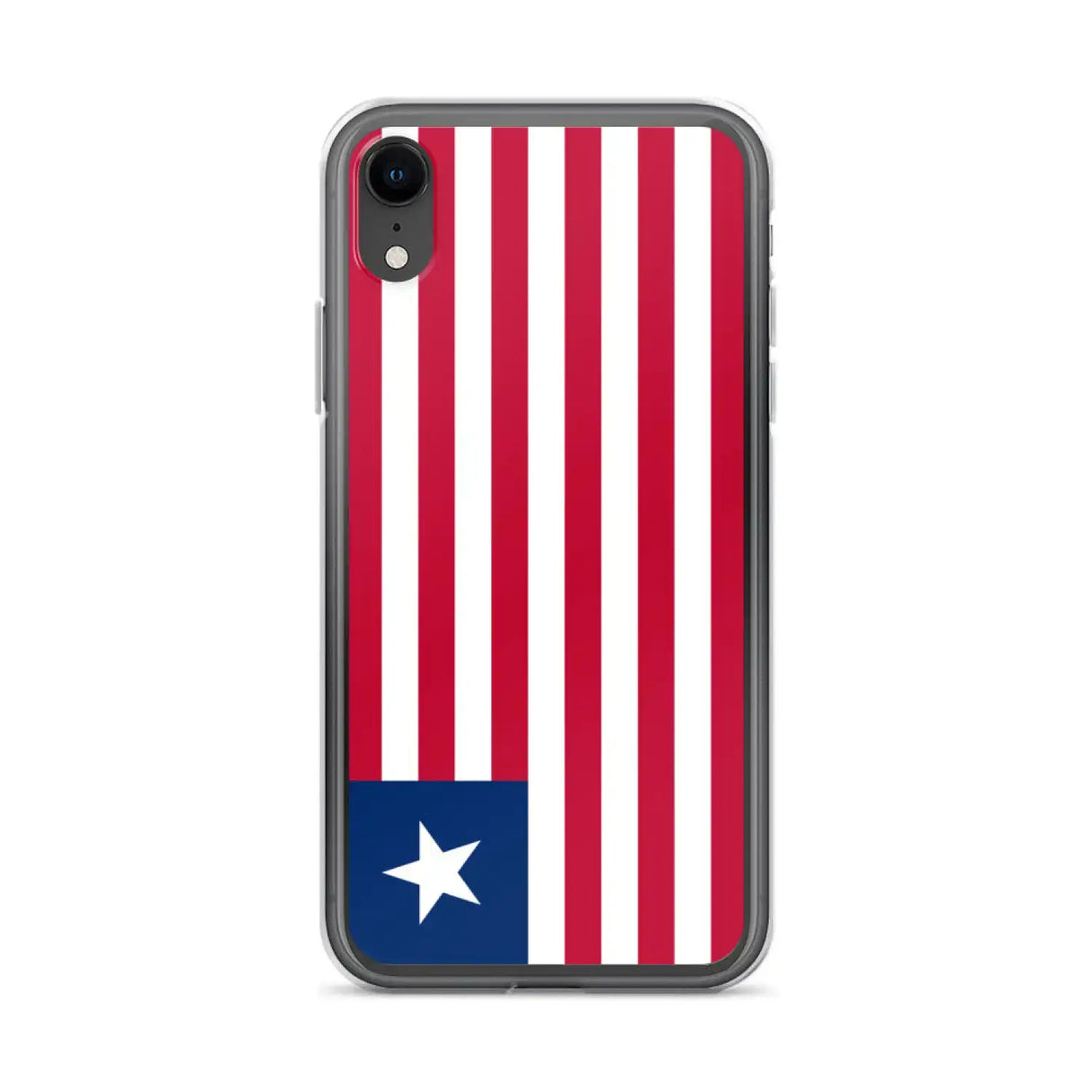 Coque iphone drapeau liberia souple antichoc transparente