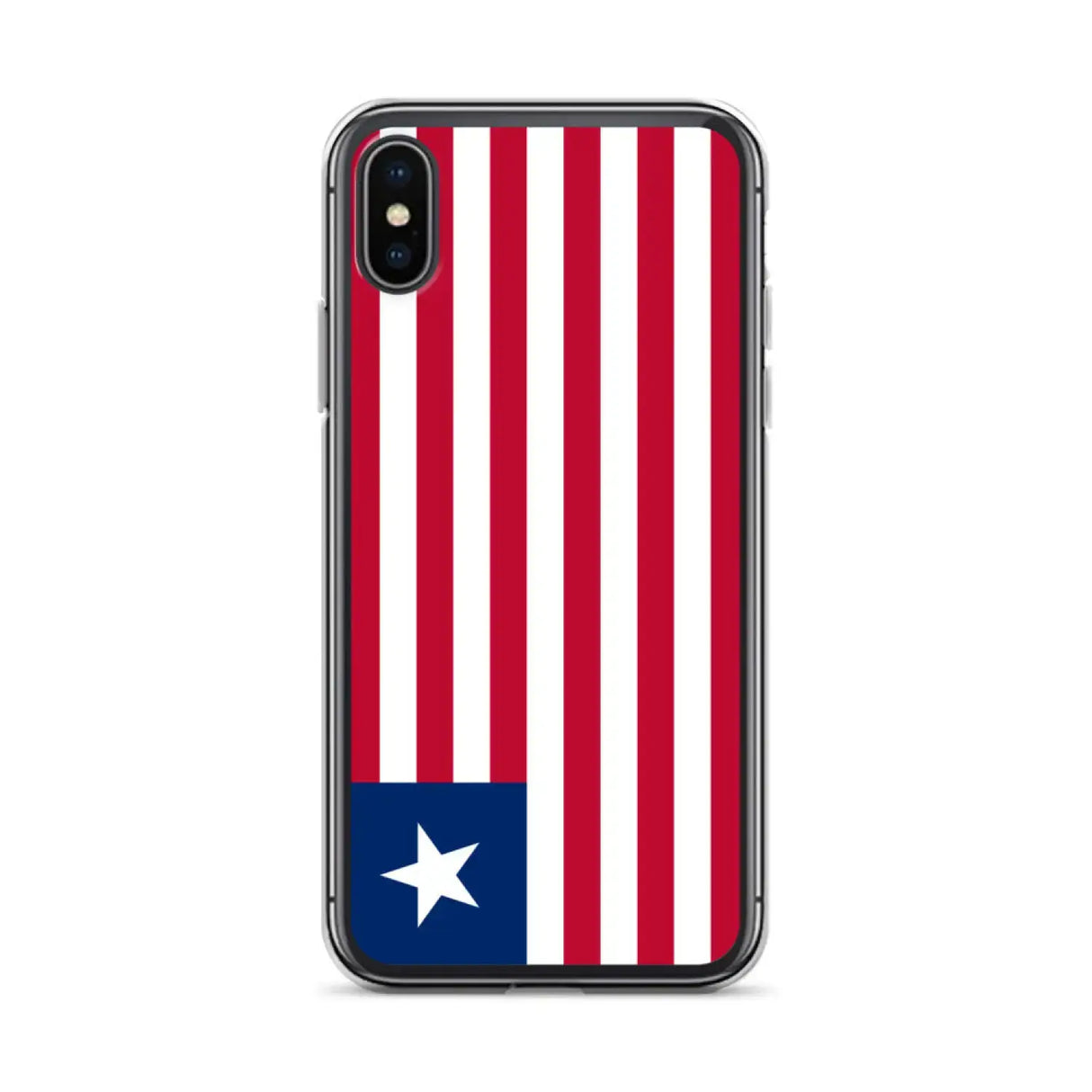Coque iphone drapeau liberia souple antichoc transparente