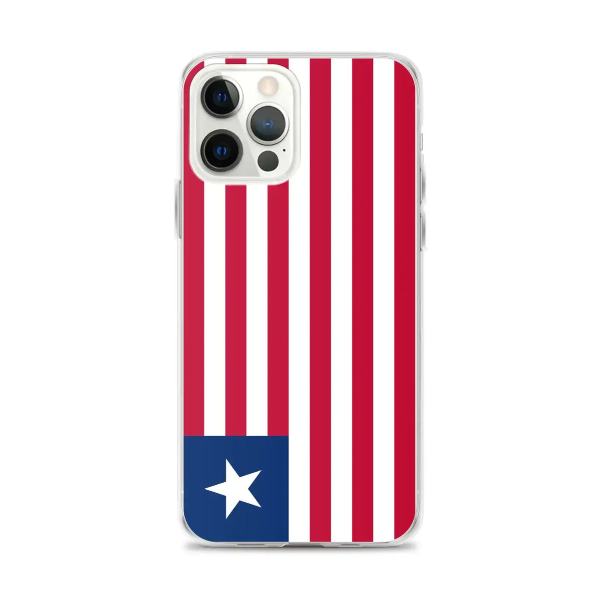 Coque iphone drapeau liberia souple antichoc transparente