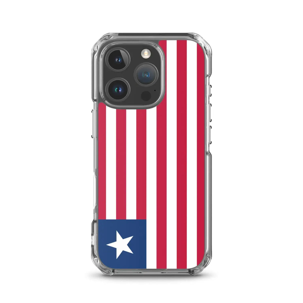 Coque iphone drapeau liberia souple antichoc transparente
