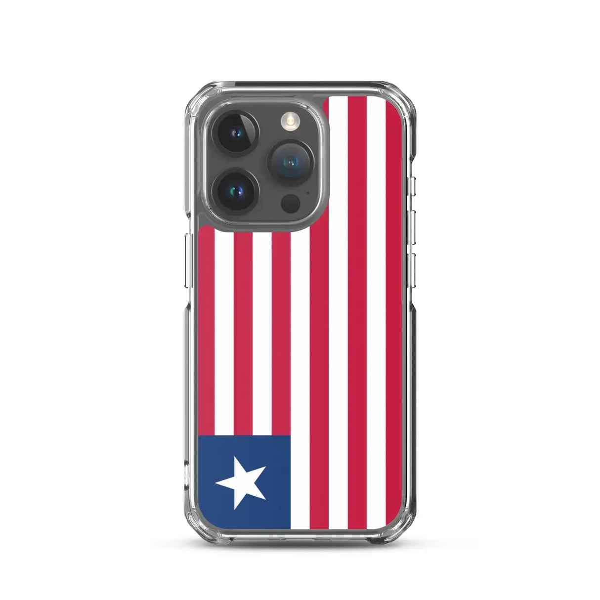 Coque iphone drapeau liberia souple antichoc transparente