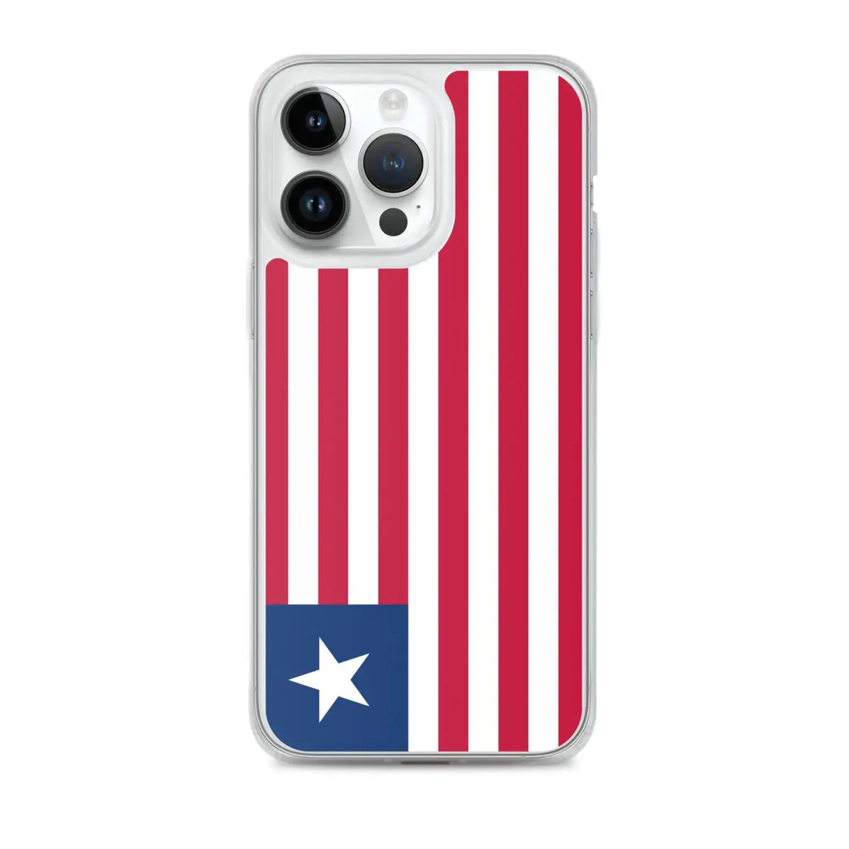 Coque iphone drapeau liberia souple antichoc transparente