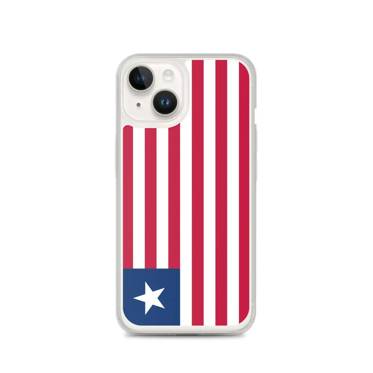 Coque iphone drapeau liberia souple antichoc transparente