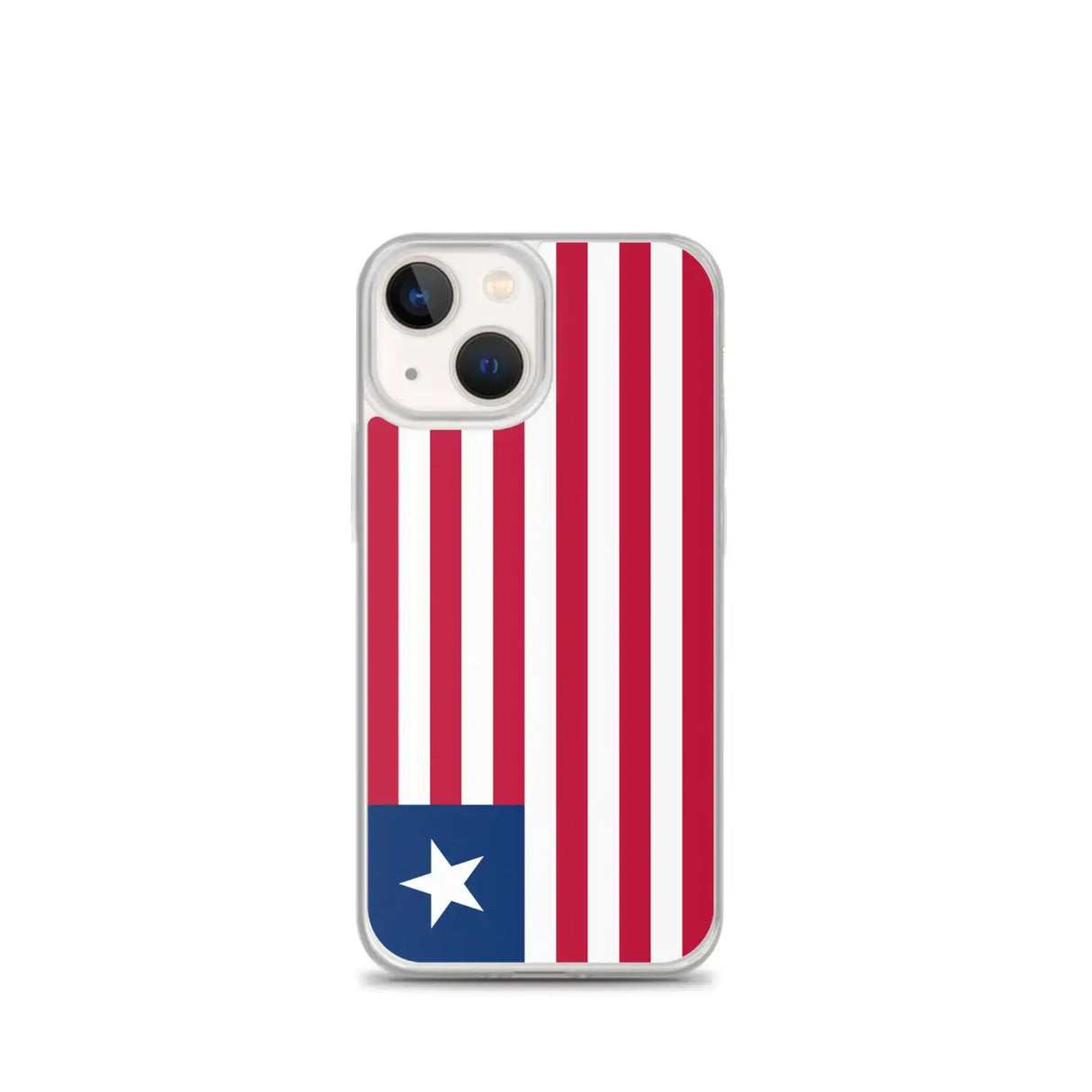 Coque iphone drapeau liberia souple antichoc transparente
