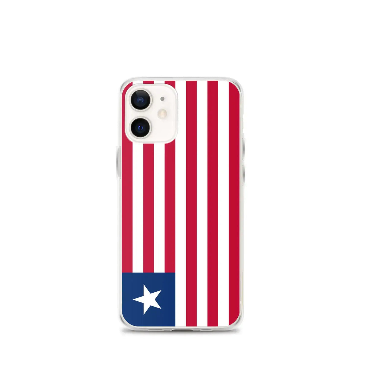 Coque iphone drapeau liberia souple antichoc transparente