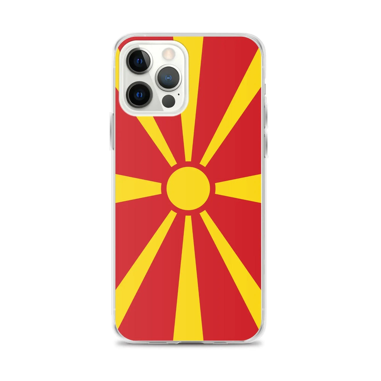 Coque iphone drapeau macédoine du nord souple antichoc