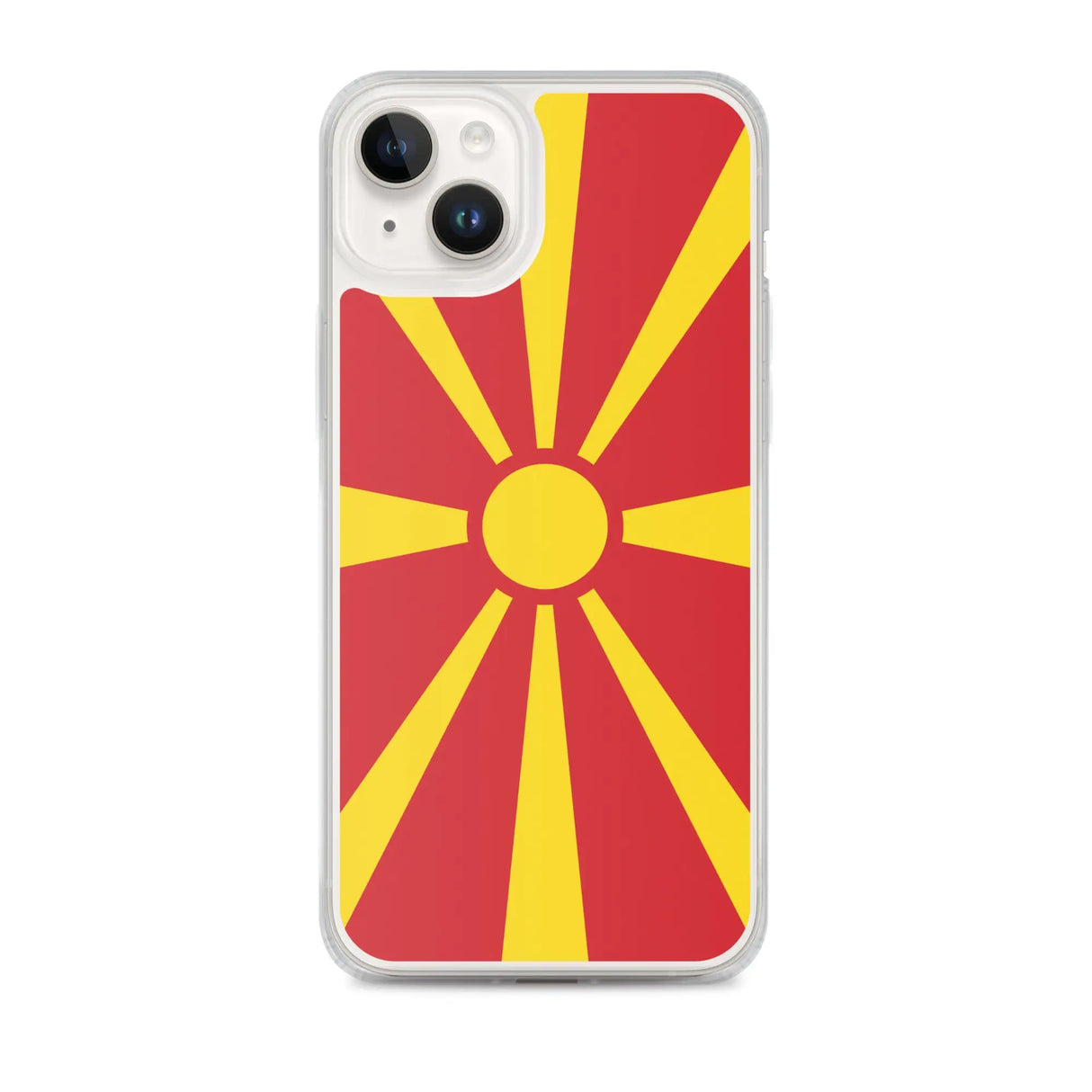 Coque iphone drapeau macédoine du nord souple antichoc