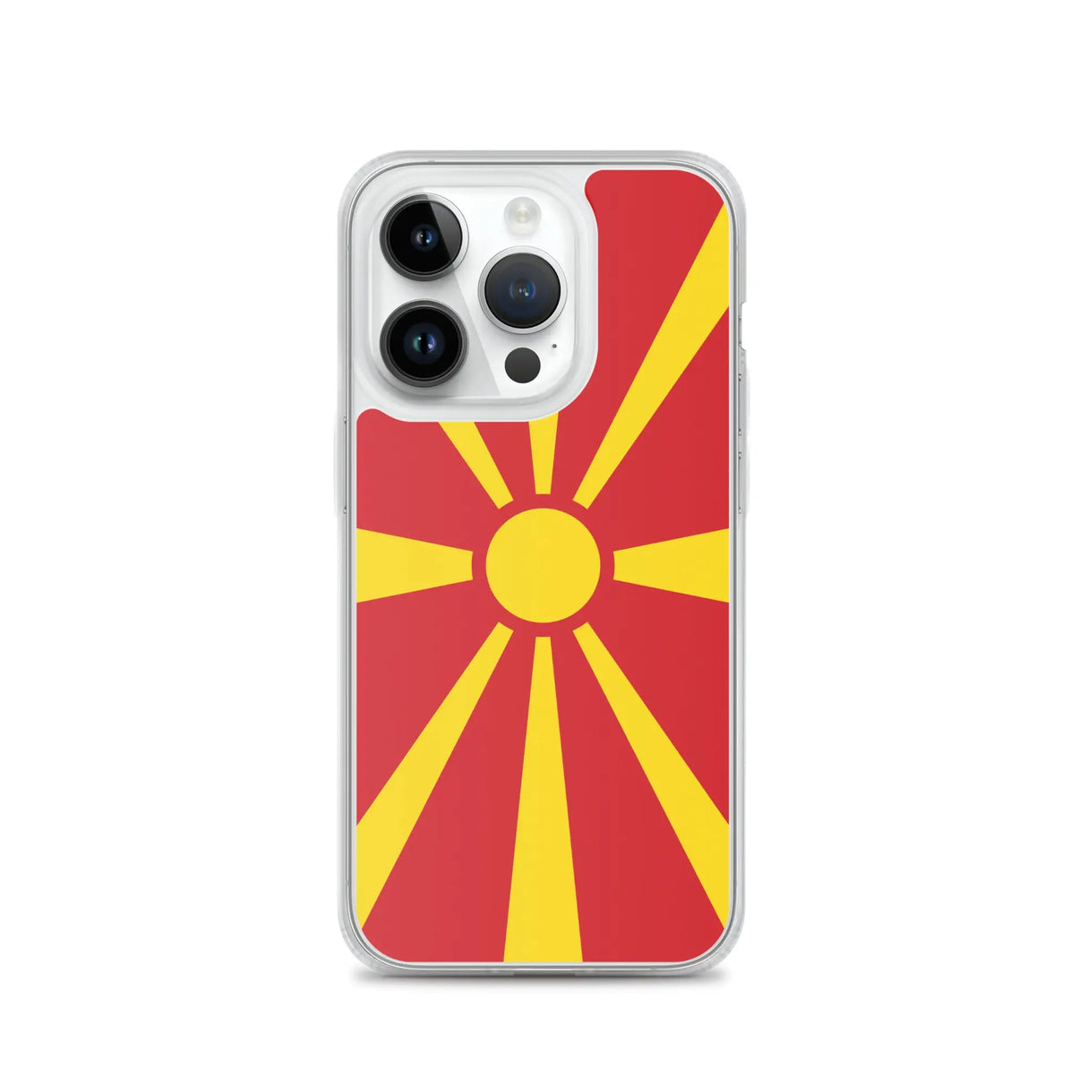 Coque iphone drapeau macédoine du nord souple antichoc