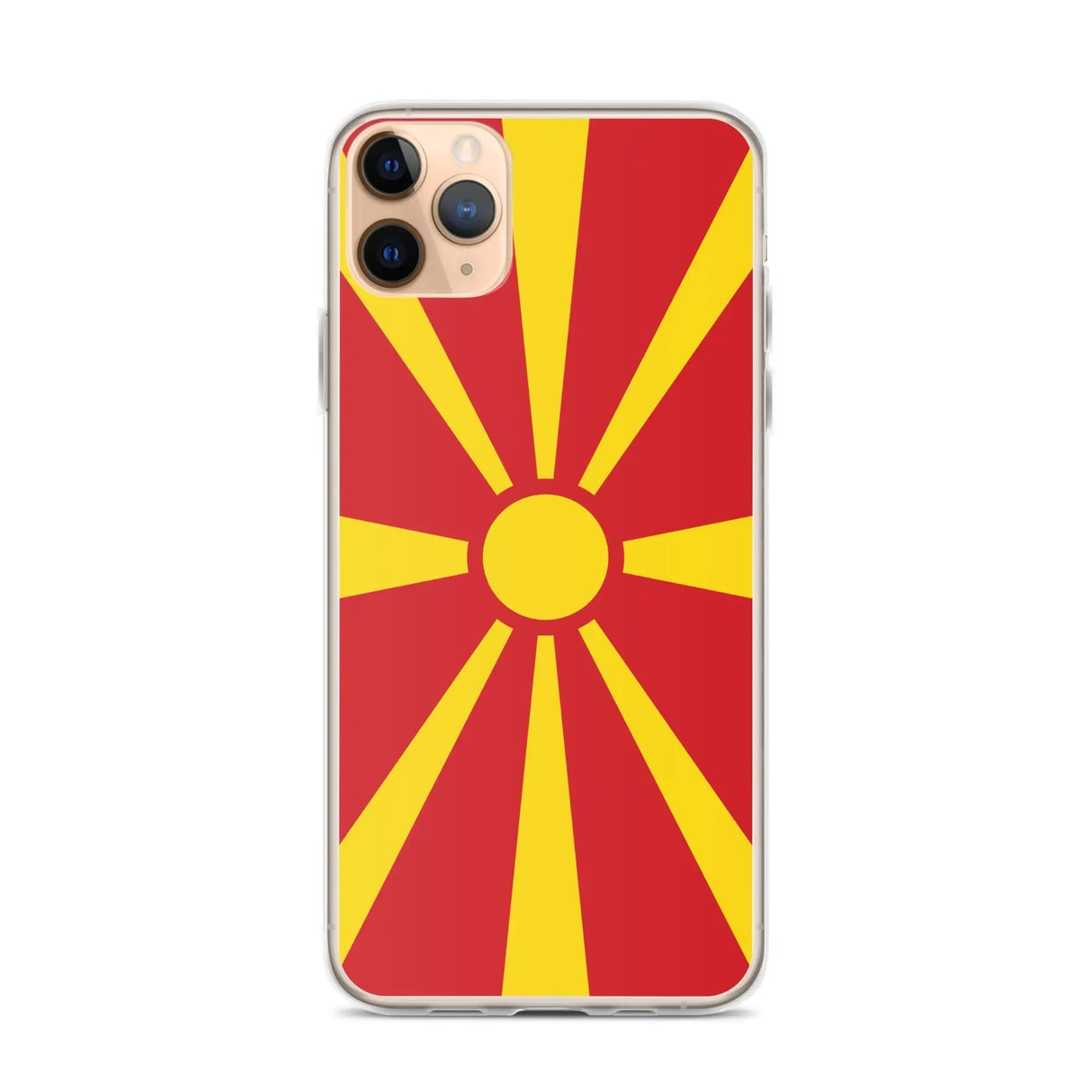 Coque iphone drapeau macédoine du nord souple antichoc