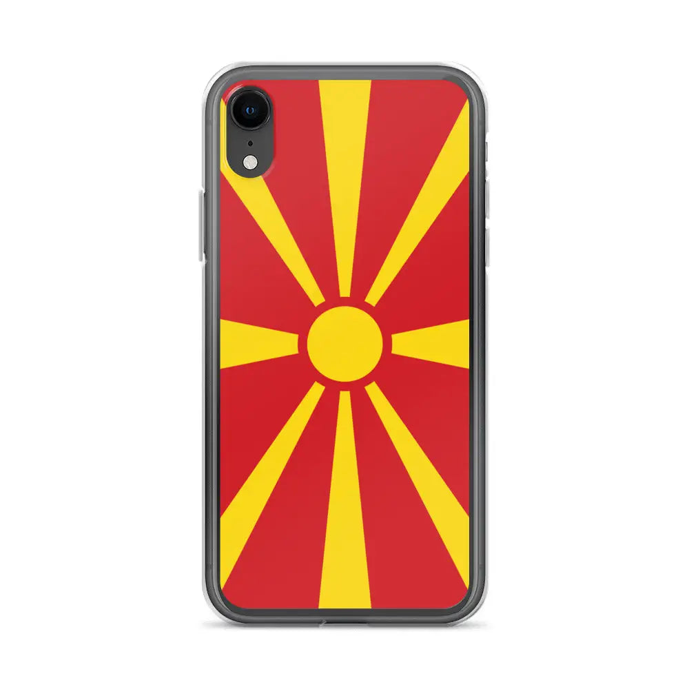 Coque iphone drapeau macédoine du nord souple antichoc