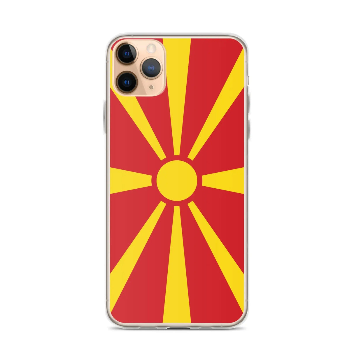 Coque iphone drapeau macédoine du nord souple antichoc