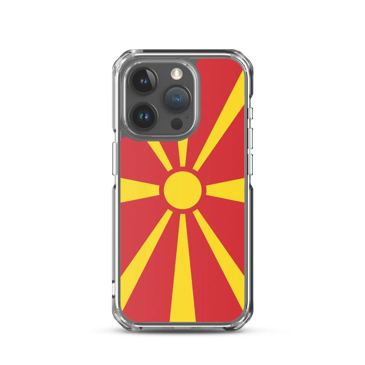 Coque iphone drapeau macédoine du nord souple antichoc
