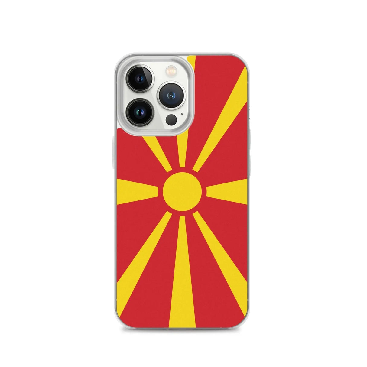 Coque iphone drapeau macédoine du nord souple antichoc