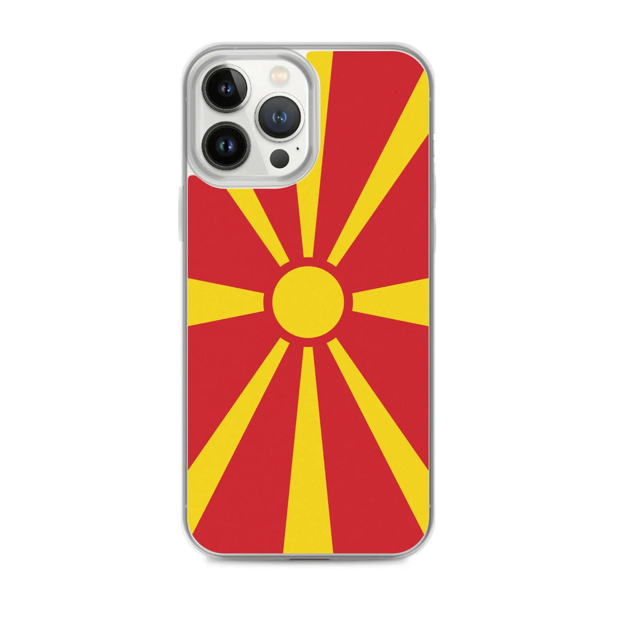 Coque iphone drapeau macédoine du nord souple antichoc