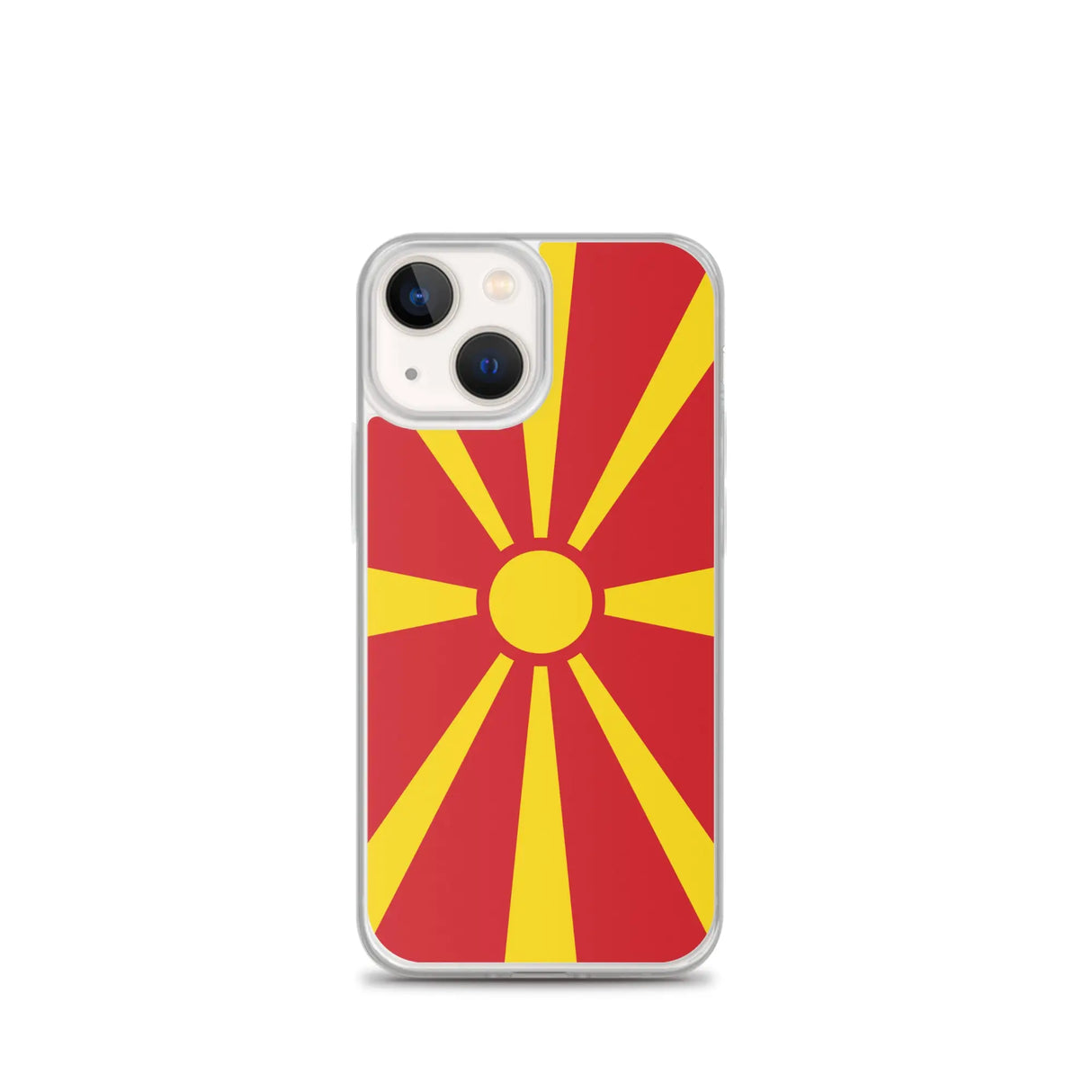 Coque iphone drapeau macédoine du nord souple antichoc