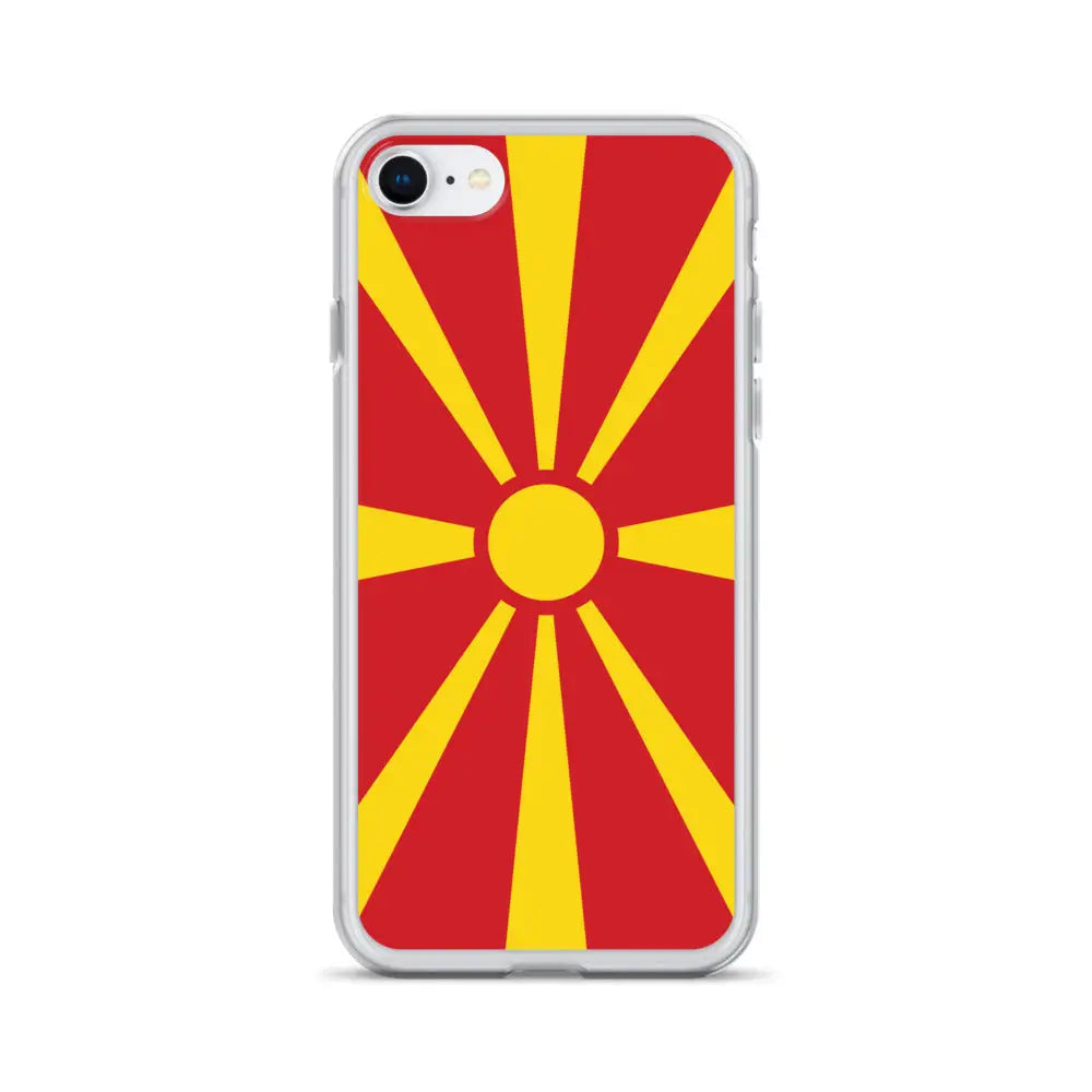 Coque iphone drapeau macédoine du nord souple antichoc