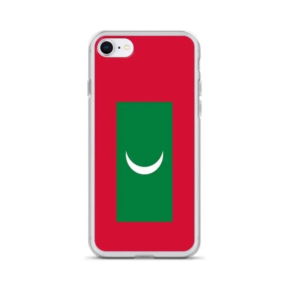 Coque iphone drapeau maldives souple et antichoc transparente