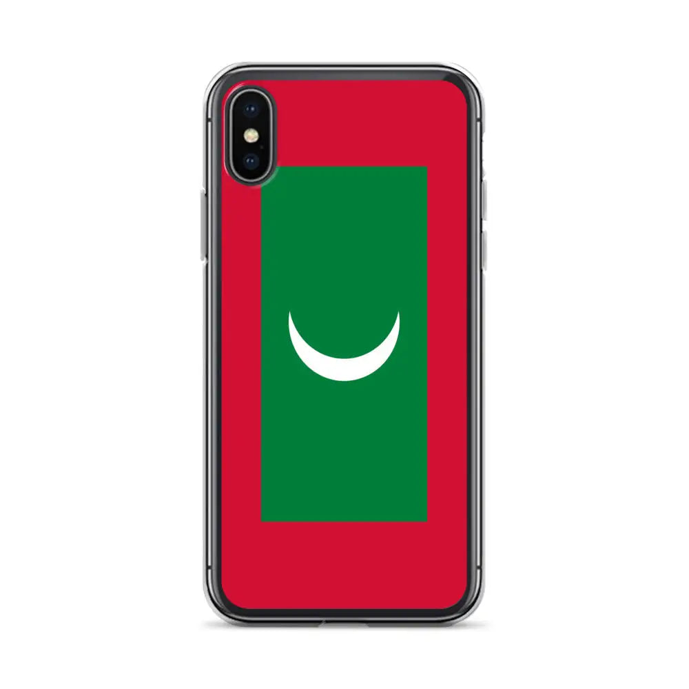 Coque iphone drapeau maldives souple et antichoc transparente