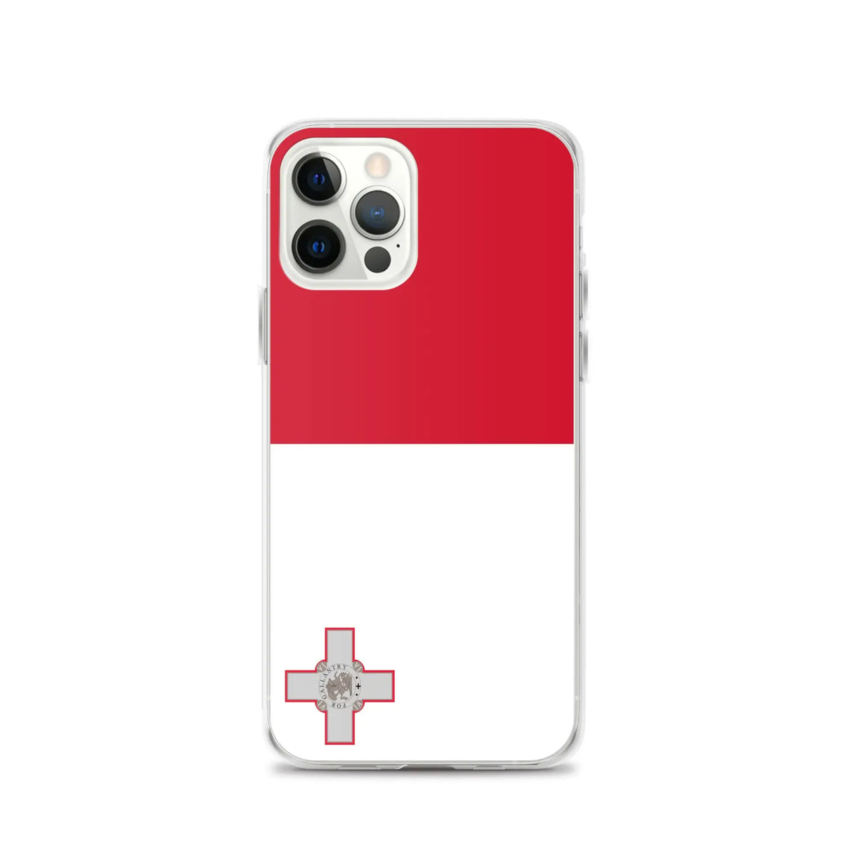 Coque iphone drapeau malte souple antichoc transparente