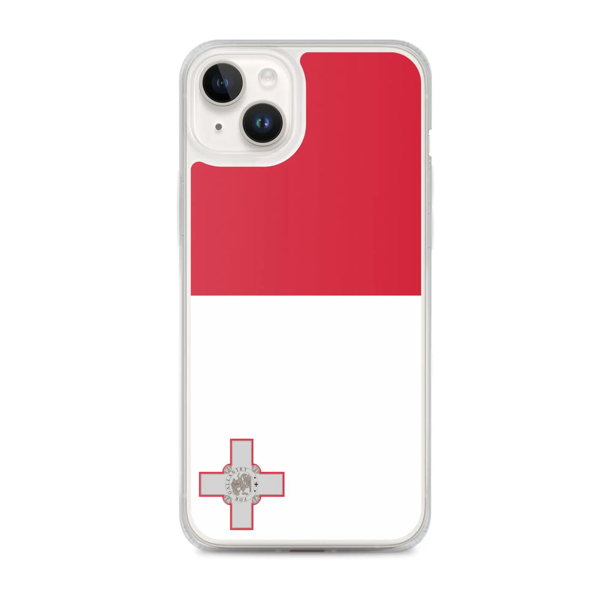 Coque iphone drapeau malte souple antichoc transparente