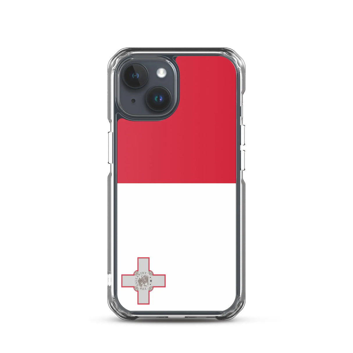 Coque iphone drapeau malte souple antichoc transparente