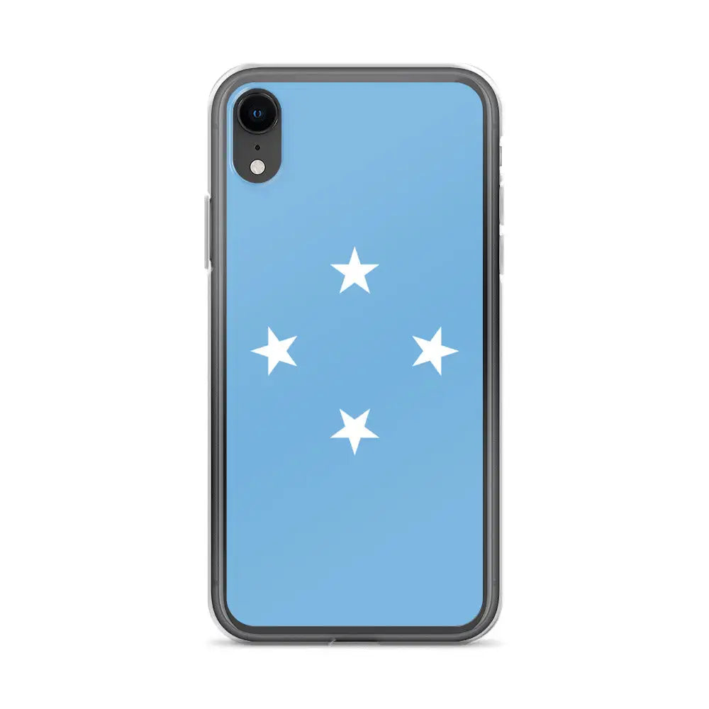 Coque iphone drapeau micronésie souple antichoc transparente