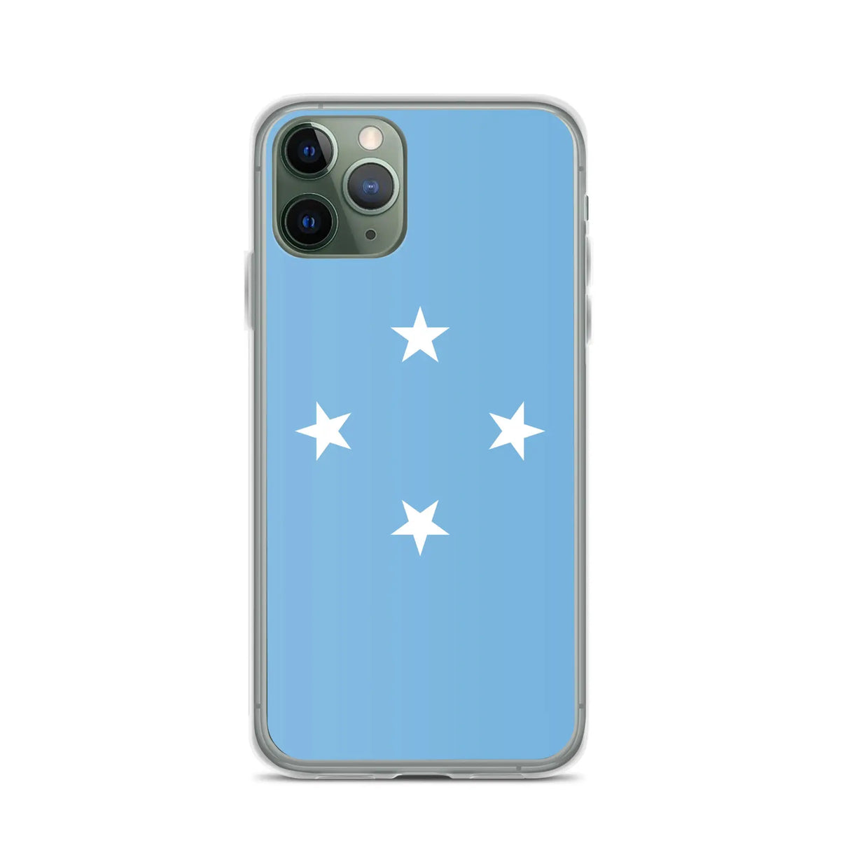Coque iphone drapeau micronésie souple antichoc transparente